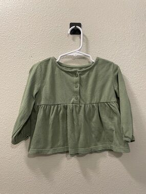 Carter's Long-Sleeve Sage Green Peplum Top